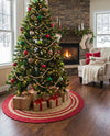 Holiday Hearth Rugs Collection Area Rug - Yuletide Round Natural and Red  lifestyle 23