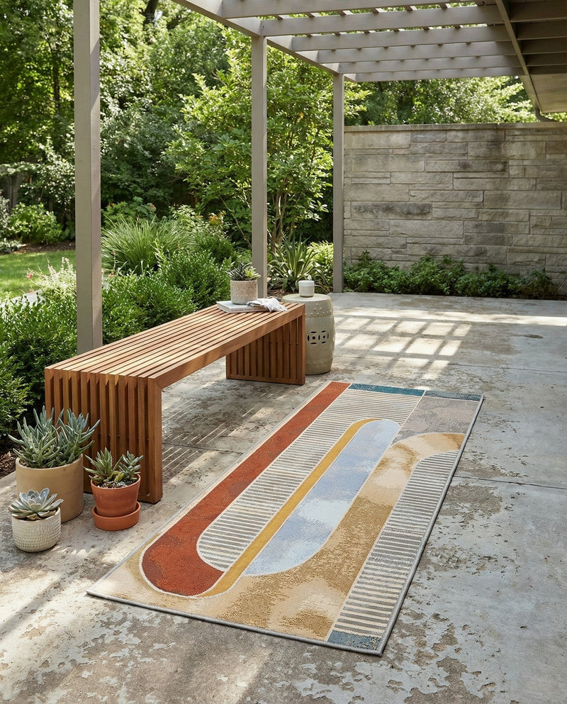 Urban Terrace Collection Area Rug -  Deck Runner Multi  lifestyle 64