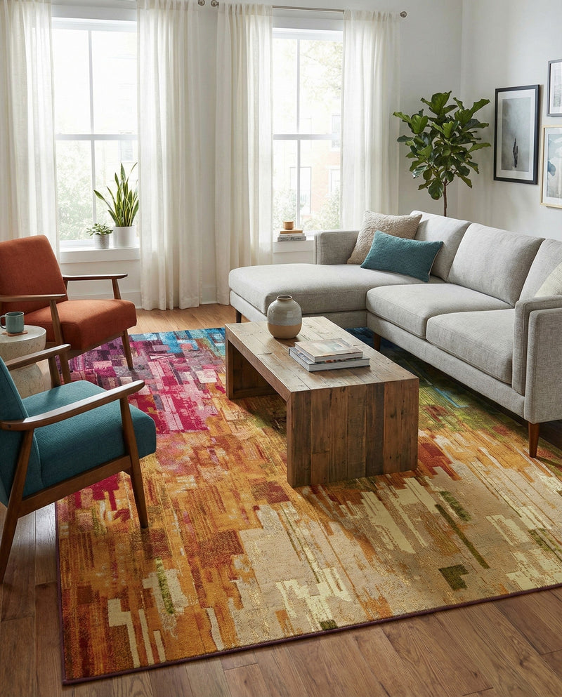 Urban Terrace Collection Area Rug -  Lawn Rectangle Multi  lifestyle 31