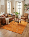 Trellis Mosaic Collection Area Rug - Arborville (Orange) Rectangle Orange  lifestyle 5