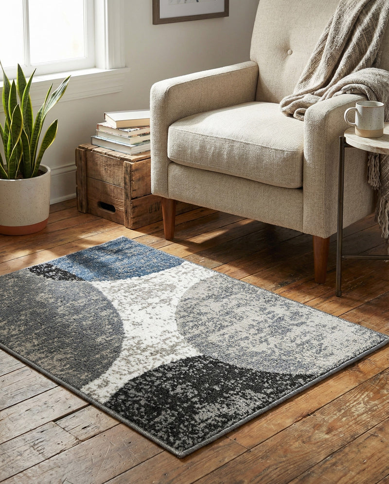 Copenhagen Edge Collection Area Rug -  Amager Rectangle Multi  lifestyle 12