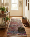 Thar Cotton Collection Area Rug - Alleppey Runner Multi Black  lifestyle 63