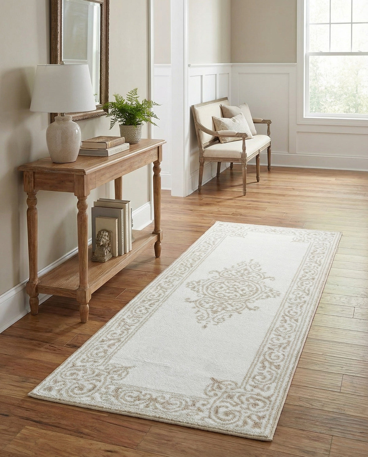 Sanctuary Retreat Collection Area Rug - Haven Runner Snow White  lifestyle 78
