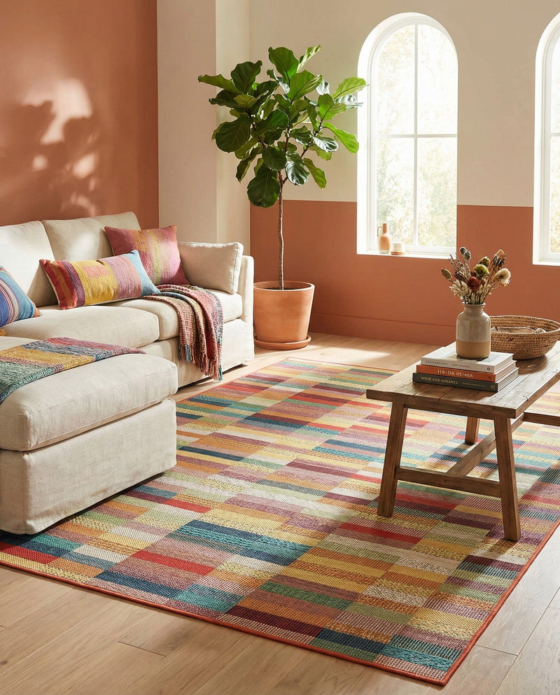 Coastal Terrace Collection Area Rug -  Harbor Rectangle Multi  lifestyle 9