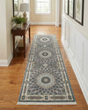 Persian Elegance Collection Area Rug -  Hamedan (Blue) Runner Blue  lifestyle 71