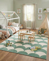 Wonder Tykes Collection Area Rug - Sparklewood Rectangle Soft Green  lifestyle 17