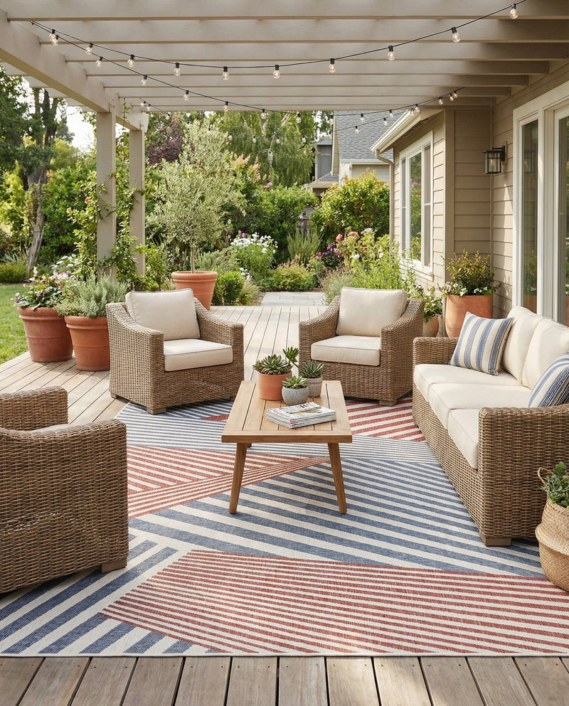 Urban Oasis Rugs Collection Area Rug -  Loft Rectangle Blue  lifestyle 8