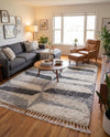 Cozy Cove Shag Collection Area Rug -  Tidewater Rectangle Gray  lifestyle 38