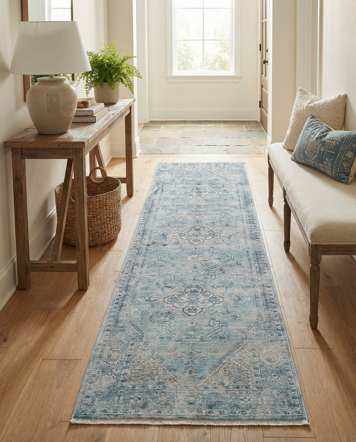 Coastal Haven Collection Area Rug -  Marina Runner Blue  lifestyle 97