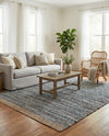 Tulum Trellis Collection Area Rug - Shoreline Rectangle Denim blue  lifestyle 51
