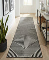 Urban Terrace Collection Area Rug -  Astoria (Black and White) Runner Black and White  lifestyle 65