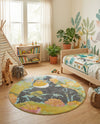 Wonder Tykes Collection Area Rug -  Dynamo Round Multi  lifestyle 52