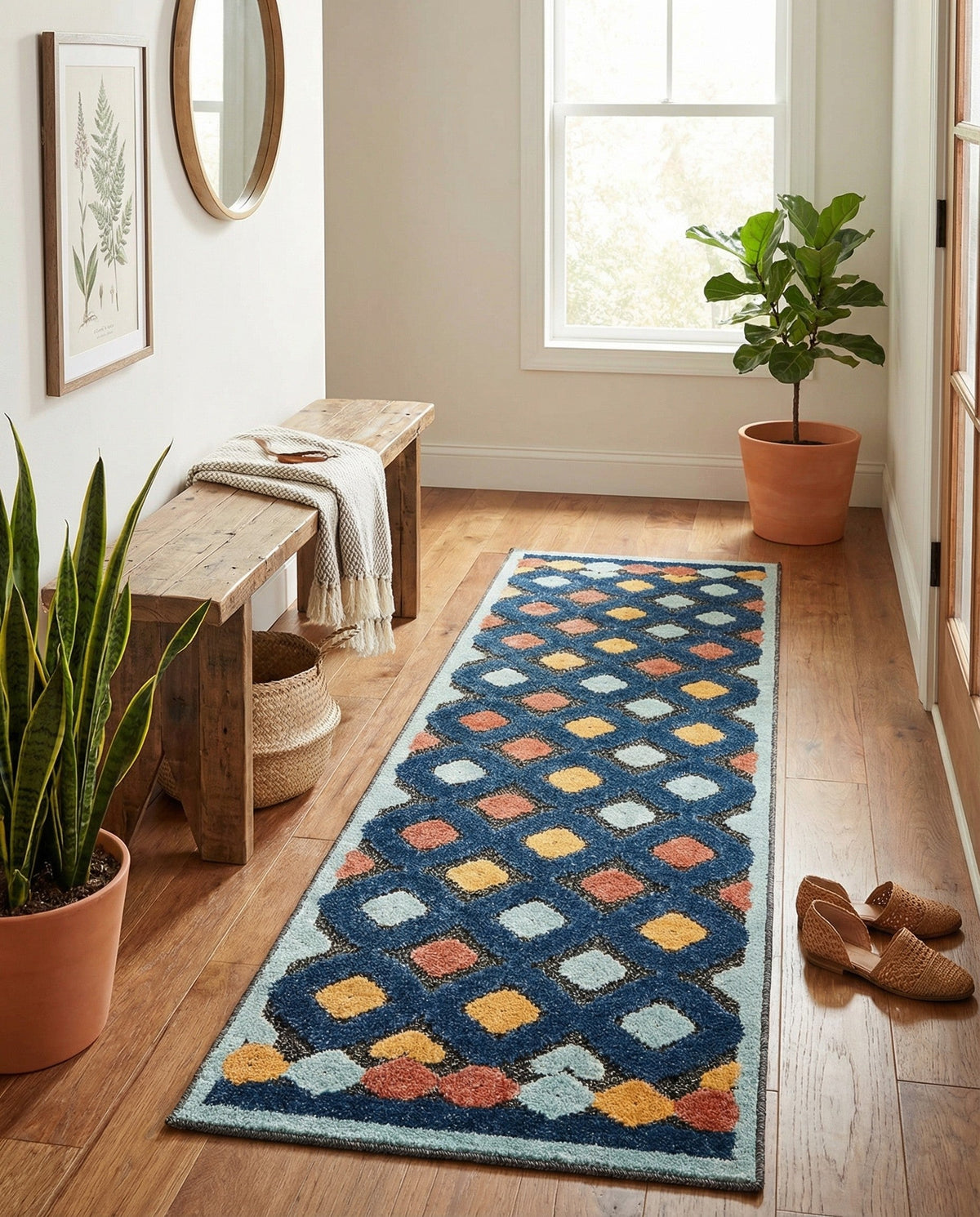 Caribbean Terrace Collection Area Rug -  Tobago Runner Charcoal  lifestyle 108