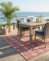 Seaside Haven Rugs Collection Area Rug - Sapphire (Rust Red) Rectangle Rust Red  lifestyle 13