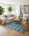 Seaside Haven Rugs Collection Area Rug - Sapphire (Teal) Rectangle Teal  lifestyle 6