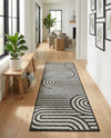 Urban Terrace Collection Area Rug -  Uptown Runner Black and White  lifestyle 28