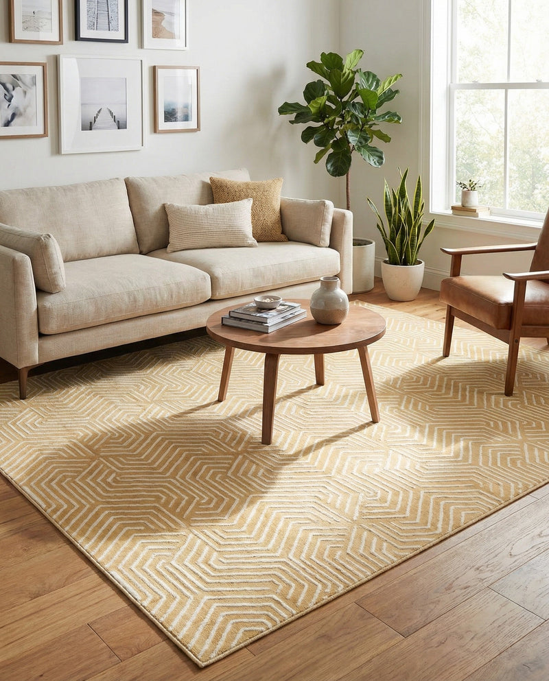 Aravalli Collection Area Rug - Udaipur Rectangle Yellow  lifestyle 47