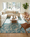 Urban Terrace Collection Area Rug -  Gazebo Rectangle Aqua Blue  lifestyle 13