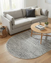 Bloomsbury Elegance Collection Area Rug -  Kensington (Gray) Oval Gray  lifestyle 41