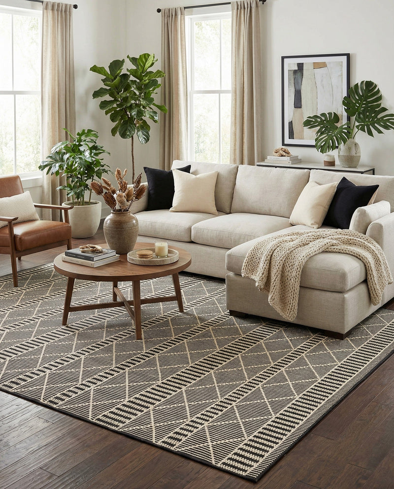 Savannah Pergola Collection Area Rug -  Glade Rectangle Black  lifestyle 21