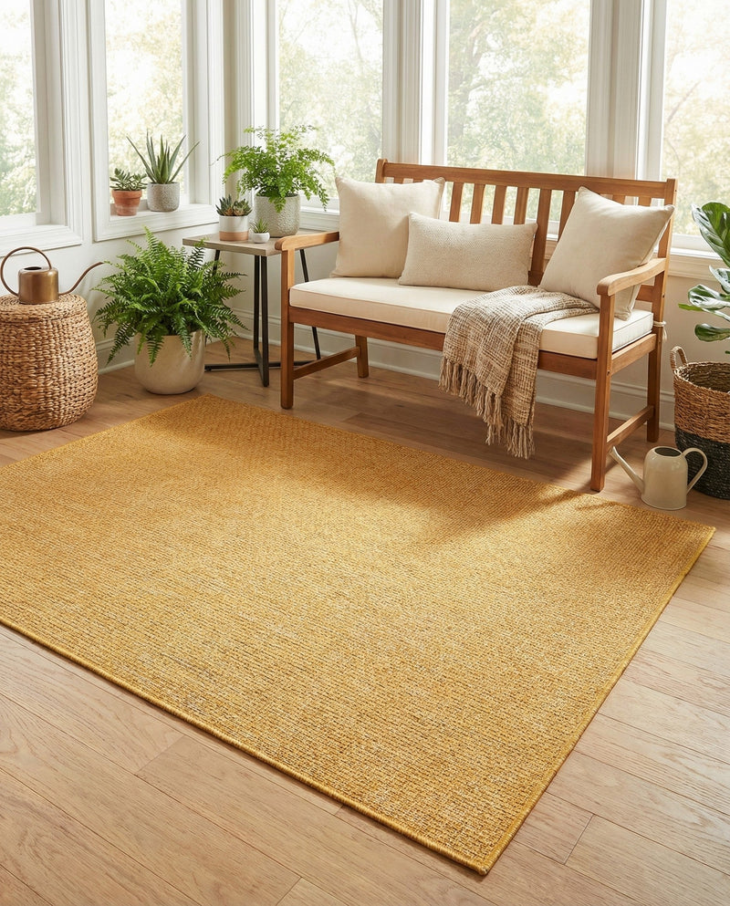 Seaside Serenity Collection Area Rug - Veranda (Corn Harvest Yellow) Rectangle Corn Harvest Yellow  lifestyle 30