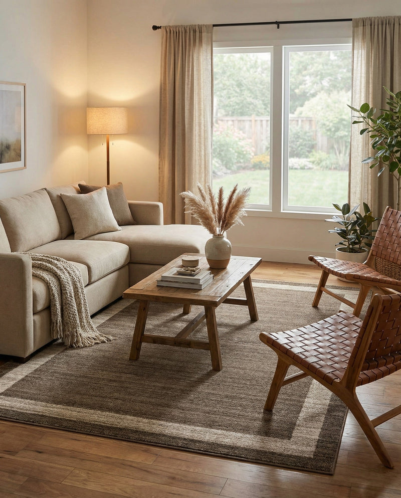 Studio Haven Collection Area Rug -  Alcove (Light Brown) Rectangle Light Brown  lifestyle 4