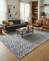 Garden Maze Retreat Collection Area Rug -  Topiarytrail Rectangle Gray  lifestyle 27