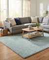 Cozy Comfort Shag Collection Area Rug - Haven (Sage Green) Rectangle Sage Green  lifestyle 6