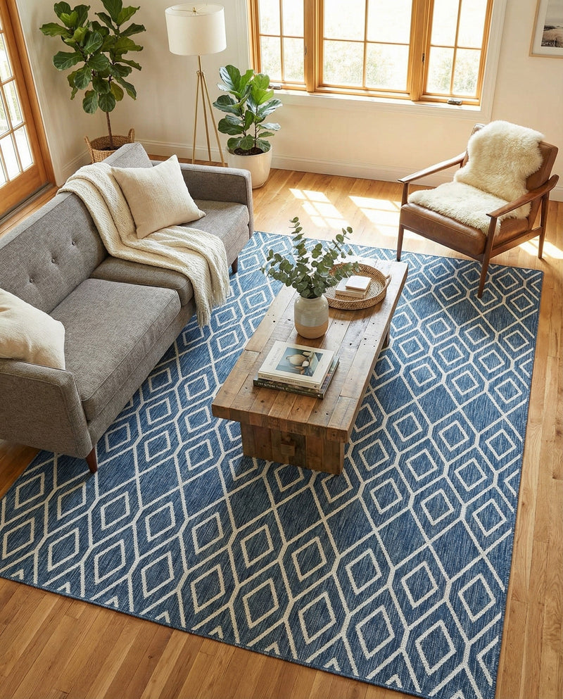 Urban Oasis Rugs Collection Area Rug -  Boulevard (Blue) Rectangle Blue  lifestyle 13