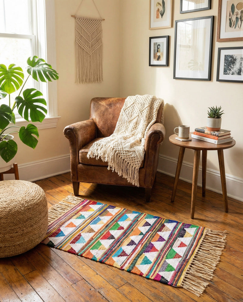 Tulum Trellis Collection Area Rug - Mysore Rectangle Multi  lifestyle 15