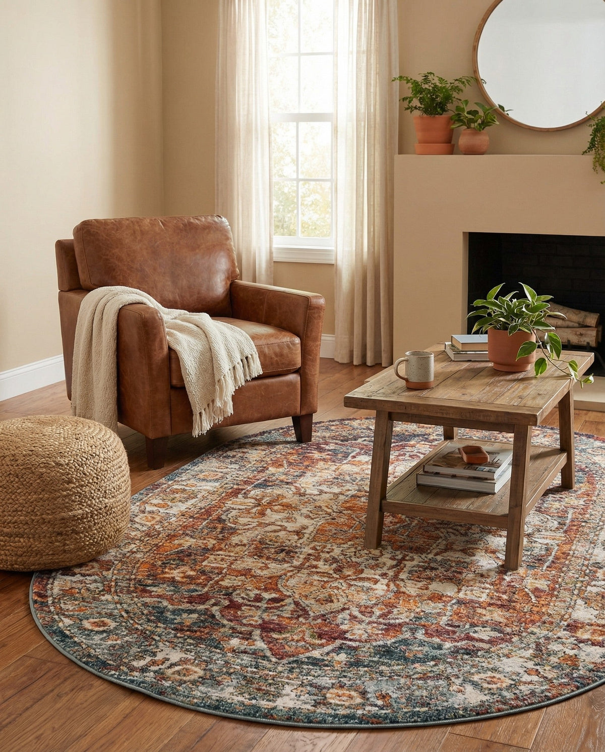 Savannah Soiree Collection Area Rug -  Everglade (Multi) Oval Multi  lifestyle 88