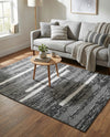 Cathedral Elegance Collection Area Rug - Chapel Rectangle Black  lifestyle 31