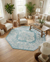 Patio Heritage Collection Area Rug -  Augusta (Aqua) Octagon Aqua  lifestyle 71