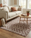 Geo Garden Lattice Collection Area Rug -  Andalusia Rectangle Dusty Rose  lifestyle 15