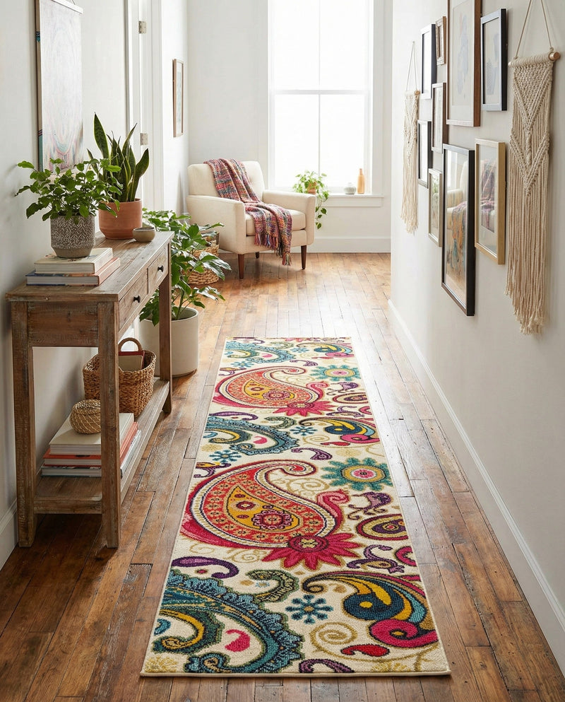 Marrakesh Elegance Collection Area Rug -  Beni Runner Cream  lifestyle 58