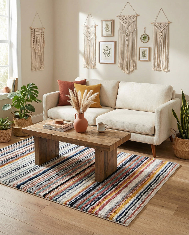 Marrakech Mosaic Collection Area Rug - Casablanca Rectangle Ivory  lifestyle 16