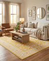 Tribal Terrace Treasures Collection Area Rug -  Incan Isle (Yellow) Rectangle Yellow  lifestyle 18
