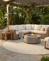 Savannah Pergola Collection Area Rug -  Pavilion (Light Gray) Round Light Gray  lifestyle 46