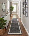 Studio Haven Collection Area Rug -  Alcove (Black) Runner Black  lifestyle 44