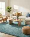 Plush Oasis Collection Area Rug - Serenity (Light Slate Blue) Square Light Slate Blue  lifestyle 46