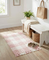 Sustainable Grid Indoor-Outdoor Oasis Collection Area Rug - Savannah Rectangle Pink  lifestyle 19