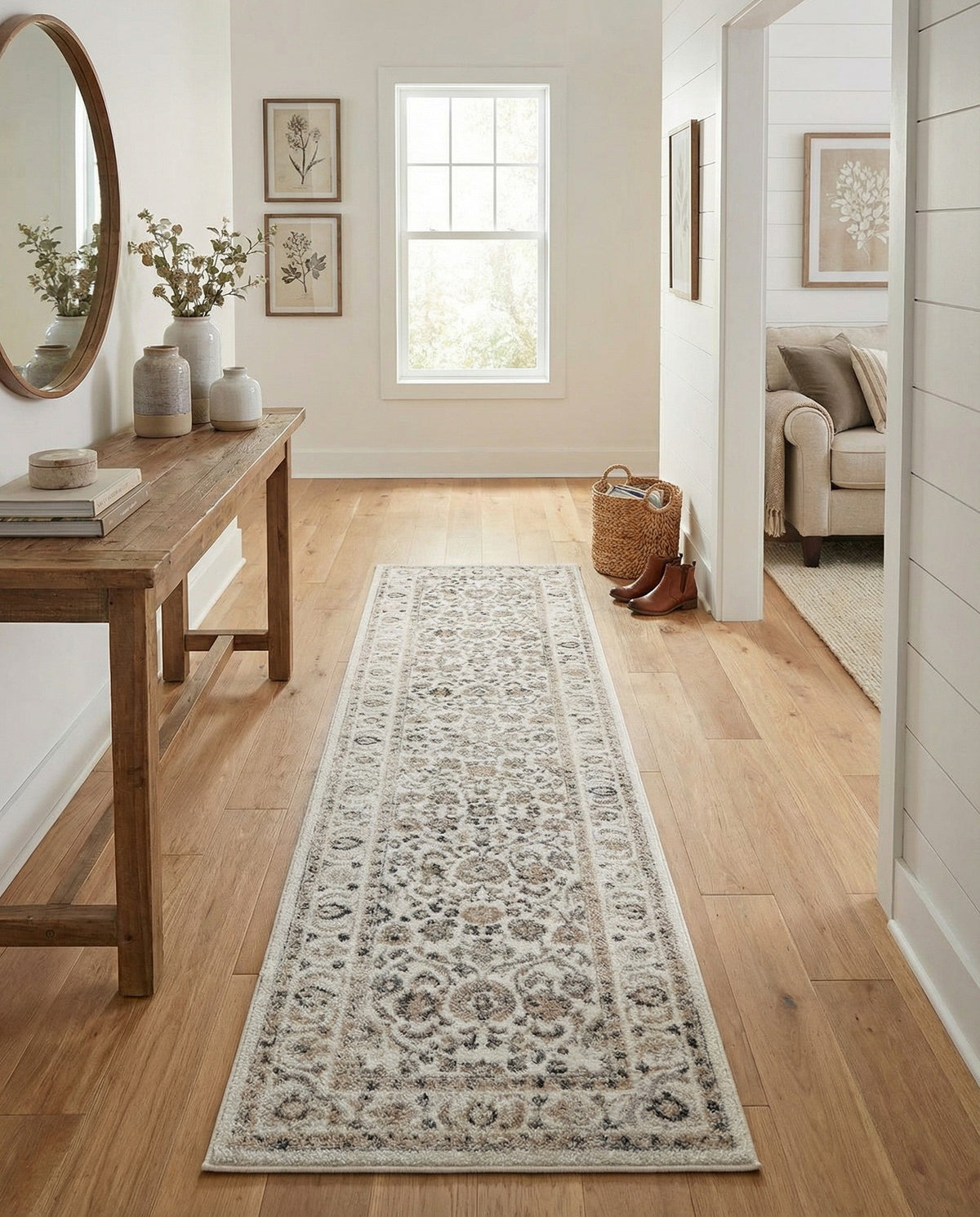 Adriana Terrace Collection Area Rug -  Positano (Ivory) Runner Ivory  lifestyle 20