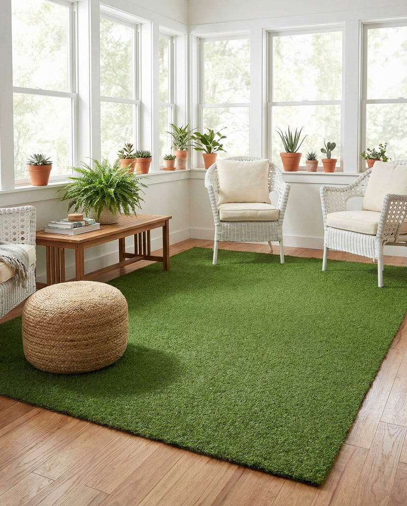 Meadow Retreat Collection Area Rug - Glen Rectangle Green  lifestyle 36