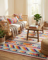 Bahama Breeze Outdoor Collection Area Rug -  Bimini Rectangle Pink  lifestyle 24