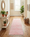 Thar Cotton Collection Area Rug - Jaisalmer (Rose) Runner Rose  lifestyle 33