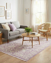 Rustic Charm Revival Collection Area Rug - Farmstead Rectangle Purple  lifestyle 56