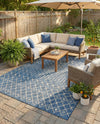 Savannah Pergola Collection Area Rug -  Pergola (Blue) Rectangle Blue  lifestyle 18