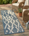 Coastal Terrace Collection Area Rug -  Tidepool Runner Blue  lifestyle 54