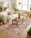 Sahara Chic Collection Area Rug -  Fez Rectangle Pink  lifestyle 13