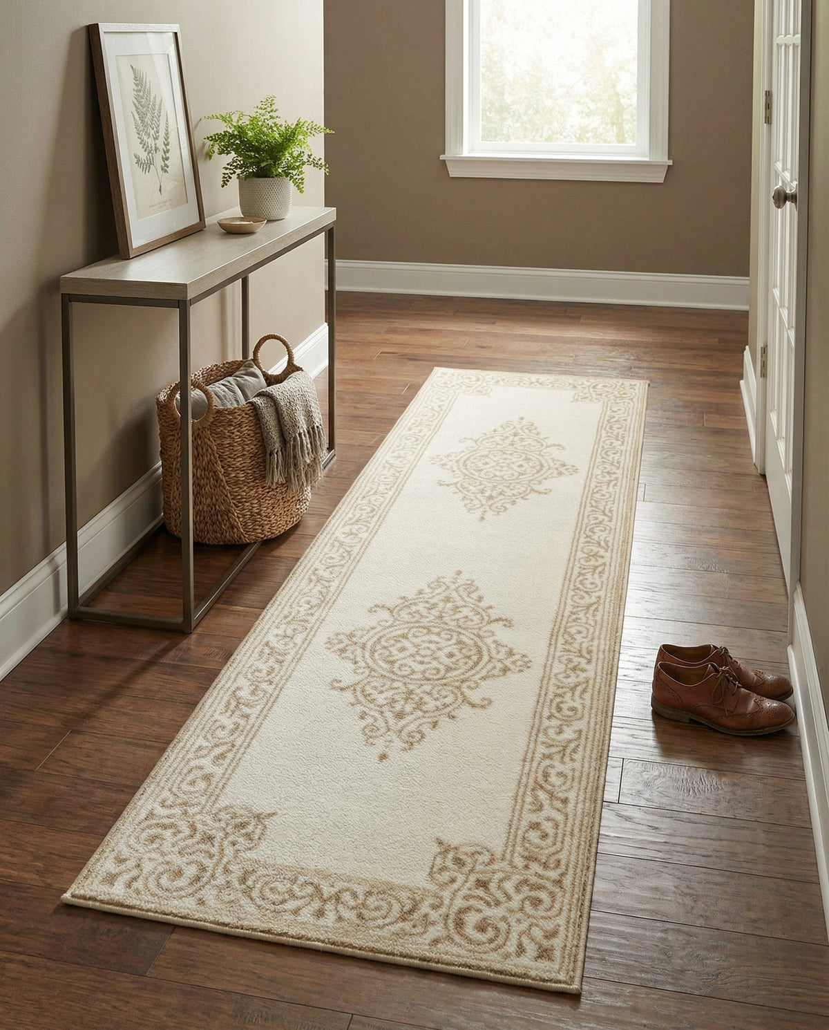 Sanctuary Retreat Collection Area Rug - Haven Runner Snow White  lifestyle 81